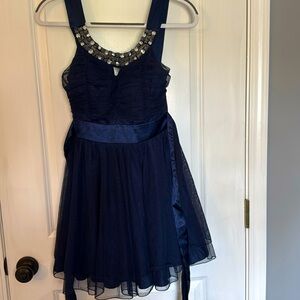 LN Bongo Midnight Blue Semi Formal Party Dress